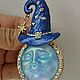 Винтаж: ВИНТАЖ СТИЛЬ Брошь Moon Face  Wizard. Броши винтажные. Vintage & Jewelry by Ev. Ivanovskaia. Ярмарка Мастеров.  Фото №5