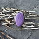 Кольцо с чароитом. Кольца. Karma-jewelry. Ярмарка Мастеров.  Фото №5