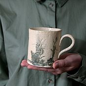 Посуда handmade. Livemaster - original item Mug ceramic Rustic Fog. Handmade.