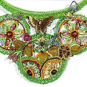 Украшения handmade. Livemaster - original item Summer Lace Necklace. Openwork necklace made of beads and glass beads. Handmade.