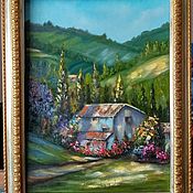 Картины и панно handmade. Livemaster - original item Oil painting House in the valley.. Handmade.