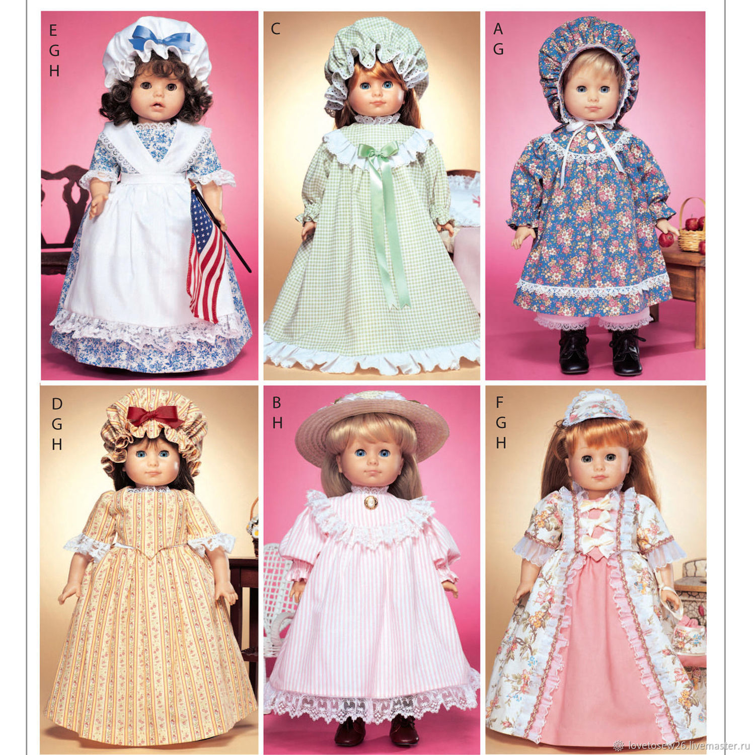 Шитые платья для кукол