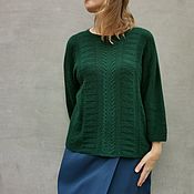 Одежда handmade. Livemaster - original item Sweaters in luxurious dark green color. Handmade.