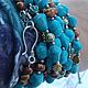 Beads Turquoise - tinted howlite, pearls, beads, Necklace, Moscow,  Фото №1