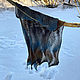 Scarf, stole made of wool (gray-blue-mustard). Wraps. IRINA GRUDKINA Handmade Knitwear. My Livemaster. Фото №6