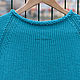 Turquoise sweater made of 100% cotton. Sweaters. IRINA GRUDKINA Handmade Knitwear. Online shopping on My Livemaster.  Фото №2