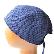 Hats: knitted summer openwork hat