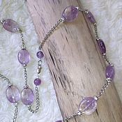 Украшения handmade. Livemaster - original item Amethyst necklace on a chain with a pendant. Lavender.. Handmade.