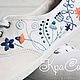 Sneakers with hand embroidery, Training shoes, Krasnodar,  Фото №1