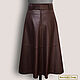 Skirt 'Lyudmila' from natural. leather / suede with belt (any color). Skirts. Elena Lether Design. My Livemaster. Фото №5