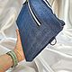 Джинсовая кроссбоди-клатч "Диагональ". Сумка через плечо. Jeans bags by Anna. Ярмарка Мастеров.  Фото №14