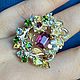 Крупное яркое кольцо с турмалином 3,2ct-10x7,5. Кольца. GoldenFlower. Интернет-магазин Ярмарка Мастеров.  Фото №2
