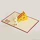 Мышка с сыром - символ 2020 года - 3D открытка ручной работы. Открытки. КиРиГаМи - объёмные 3D открытки. Интернет-магазин Ярмарка Мастеров.  Фото №2