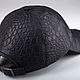 Бейсболка из натуральной кожи крокодила IMA0329B444. Бейсболки. CrocShop товары из экзотической кожи. Ярмарка Мастеров.  Фото №6
