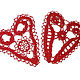 Doilies crochet Set of the Flaming heart briggsae lace, Doilies, Rostov-on-Don,  Фото №1