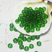 Материалы для творчества handmade. Livemaster - original item Round beads 40 pcs 4 mm Green Matte. Handmade.