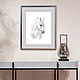 Портрет лошади, рисунок лошади, картина белая лошадь. Картины. WaterColorForever. Ярмарка Мастеров.  Фото №5