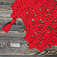 Shawl-bactus knitted openwork with tassels ' Scarlett'. Scarves. marishino. My Livemaster. Фото №5