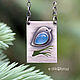 Silver Bird on a Branch pendant, blue chalcedony. Pendant. dikoobraz. My Livemaster. Фото №5