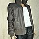 Винтаж: Серая кожаная куртка унисекс Okay, Германия, 46 размер. Куртки винтажные. Vintazh_Vip_Stock. Интернет-магазин Ярмарка Мастеров.  Фото №2