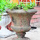 Pot garden on the stem antique antique vintage vase. Flowerpots are garden. Decor concrete Azov Garden. My Livemaster. Фото №4