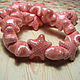 Order Ceramic bead pink star 19h10 mm. Elena (luxury-fittings). Livemaster. . Beads1 Фото №3