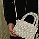 жемчужная сумка ручной работы. Сумка-тоут. GALA-CRYSTAI-BAGS - сумки из бусин. Интернет-магазин Ярмарка Мастеров.  Фото №2