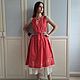 The dress with the author's painting Bright summer coral, Dresses, Anapa,  Фото №1