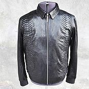 Мужская одежда handmade. Livemaster - original item Men`s jacket, made of python leather and calfskin, winter version.. Handmade.
