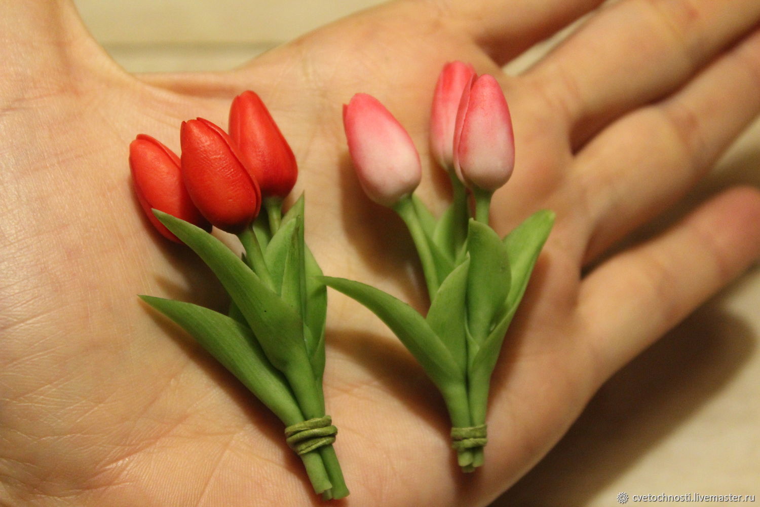 Тюльпаны из полимерной глины