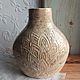 Ваза керамическая бежевая с эффектом кракле. Вазы. Dar.ceramica (daria-rasputina). Ярмарка Мастеров.  Фото №4
