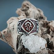 Украшения handmade. Livemaster - original item Unique Massive Silver Horde Ring from Warcraft. Handmade.