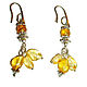 Amber earrings Dolls with amber earrings, amber stones, Earrings, Kaliningrad,  Фото №1