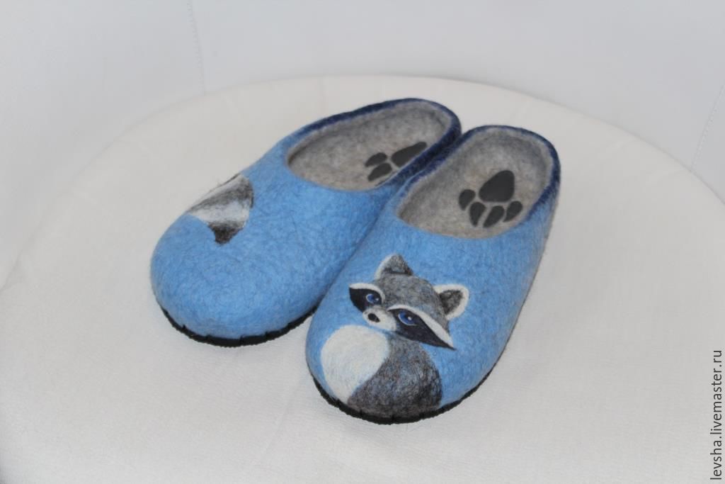 raccoon slippers