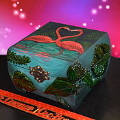 Свадебный салон handmade. Livemaster - original item Gifts: Attracting Happiness by Feng Shui. Flamingo Box.. Handmade.