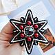 Brooch black and red Order of the Midnight Star', Brooches, St. Petersburg,  Фото №1