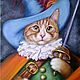 Painting Puss in boots 40*60 cm. Pictures. Ermolaeva Olesya. My Livemaster. Фото №6