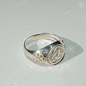 Русский стиль handmade. Livemaster - original item Ring, ring, signet Triglav with rotifers. Handmade.