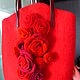Classic bag: Felted red bag with roses. Classic Bag. Larissa Permjakova. Online shopping on My Livemaster.  Фото №2