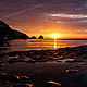 Фотокартина: Рассвет на летнем пляже в Гурзуфе №109, Фотокартины, Севастополь,  Фото №1