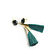 Emerald Onyx Brush Earrings, Silk Brush Earrings. Tassel earrings. Irina Moro. My Livemaster. Фото №6