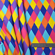 Материалы для творчества handmade. Livemaster - original item Fabric Lozenges, fabric in lozenges, multi-colored lozenges. Handmade.