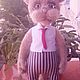 Вязаная крючком интерьерная игрушка. Кот-Домосед. Мягкие игрушки. Вязаные игрушки и мастер-классы (elenafortygina). Интернет-магазин Ярмарка Мастеров.  Фото №2