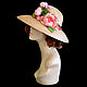 Order Straw hat ' Pink roses'. Novozhilova Hats. Livemaster. . Hats1 Фото №3
