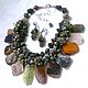 necklace, designer necklace, necklace for every day necklace out, the necklace of Jasper, Jasper necklace, necklace agate necklace agate, beads made of Jasper, agate beads, beads
