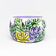 Wooden bracelet with painting ' Succulents'. Hard bracelet. Angel Art&Design. Online shopping on My Livemaster.  Фото №2