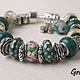 Malachite charm bracelet. Bead bracelet. Grafoli jewellery. Online shopping on My Livemaster.  Фото №2