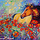 The picture with the horse 'Among the poppies', Pictures, Voronezh,  Фото №1