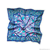 Аксессуары handmade. Livemaster - original item Handkerchief Batik Silk Handkerchief Mosaic Silk 100%. Handmade.