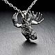 Подвеска Лось. Подвеска. AlexFox Jewelry. Ярмарка Мастеров.  Фото №5